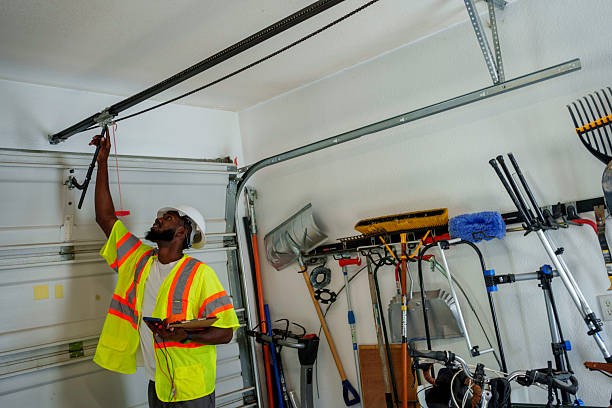 Professional Garage Door Panel Replacement technician working in Lake County County, IN